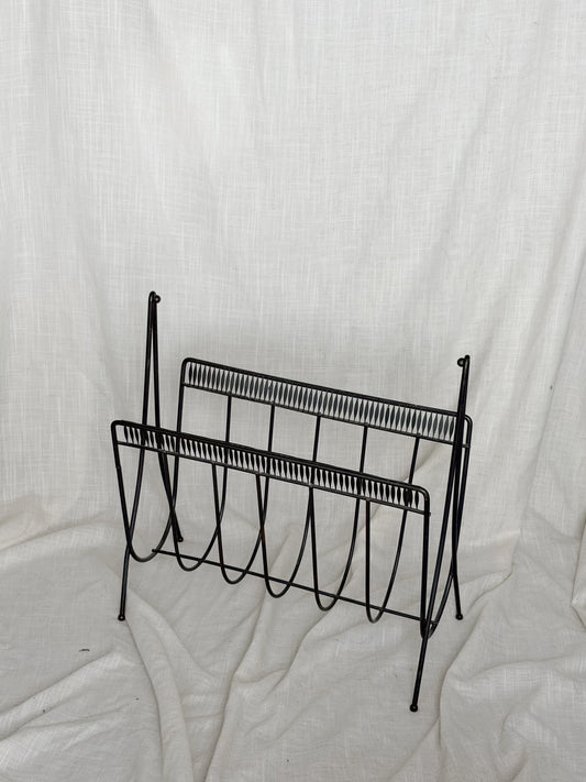 Vintage Wrought Iron Magazine Holder