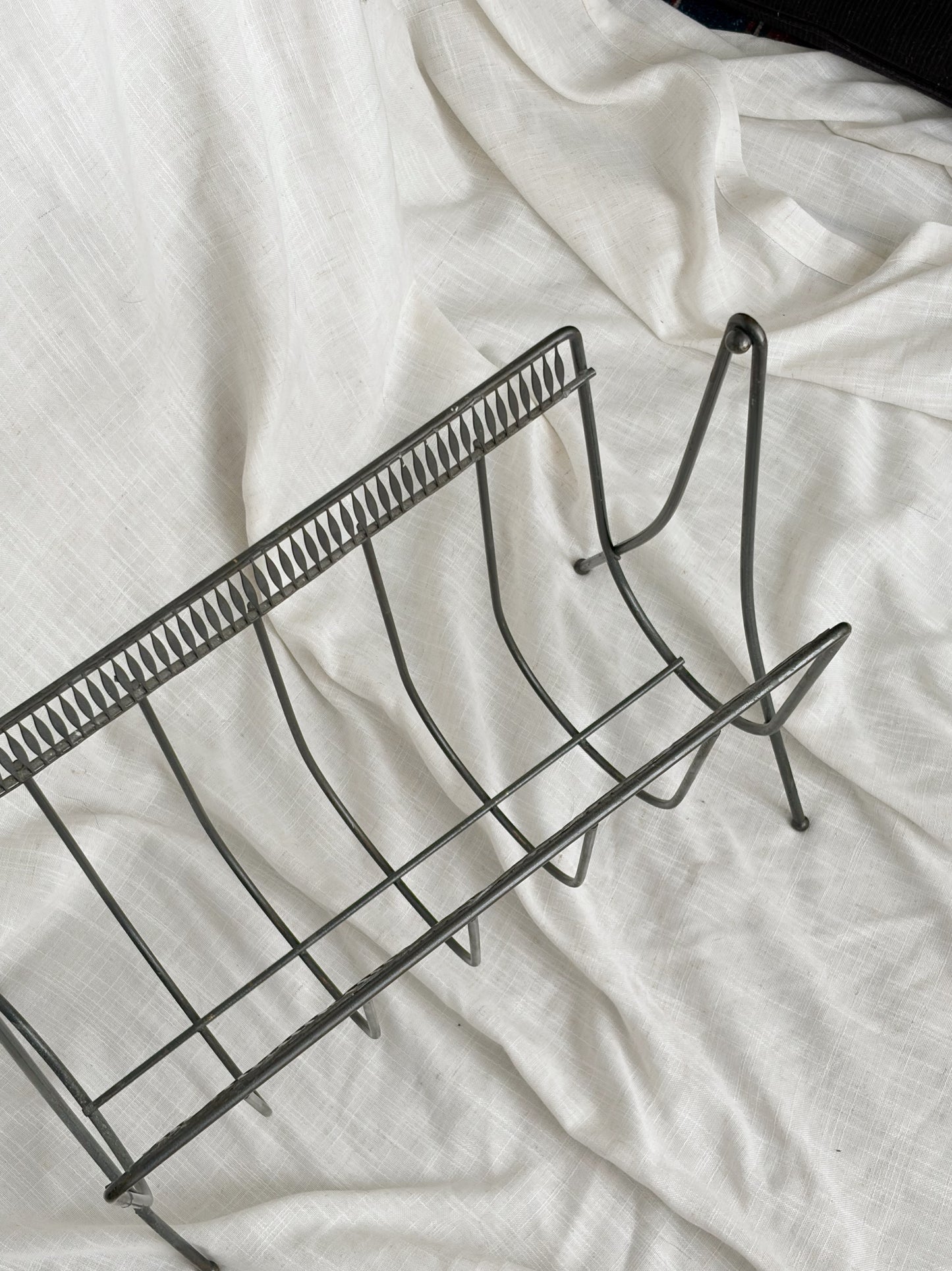 Vintage Wrought Iron Magazine Holder